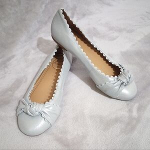 NWOB Jack Rogers Holly Silver Ballet Flats 8.5